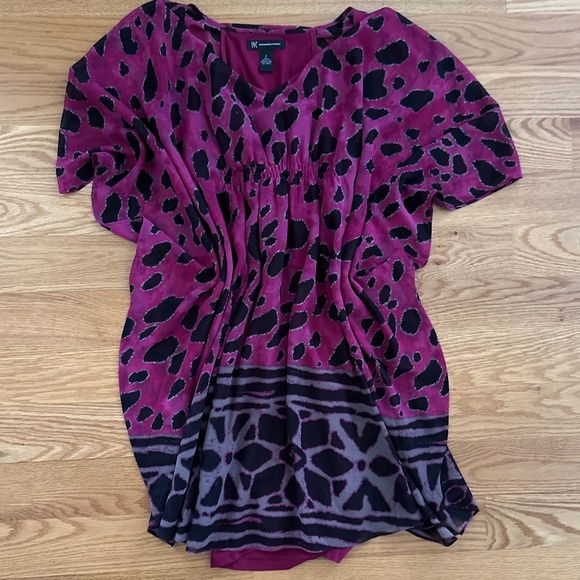 INC International Concepts NWOT Sheer Batwing Dress (2) - Picture 2 of 12